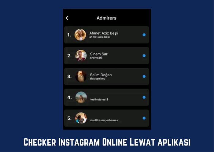 Checker Instagram Online Lewat Aplikasi