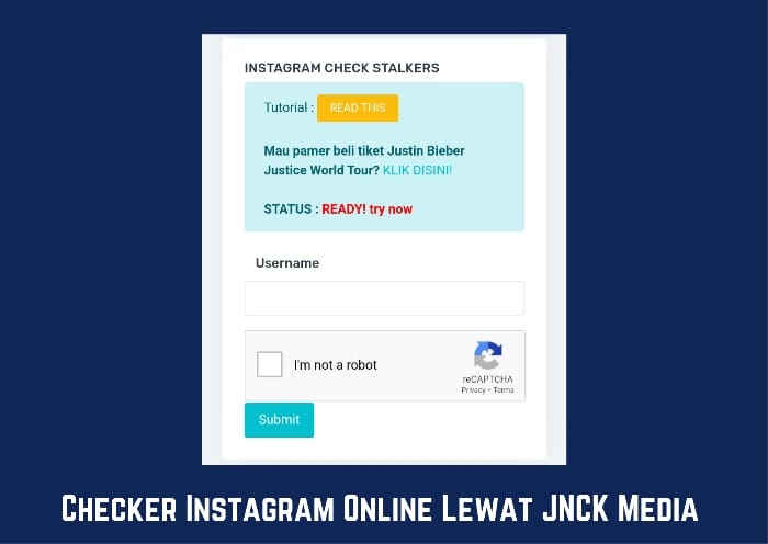 Checker Instagram Online Lewat JNCK Media