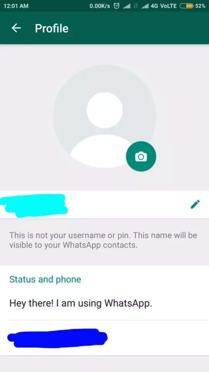 Mengubah Keterangan Profil WhatsApp