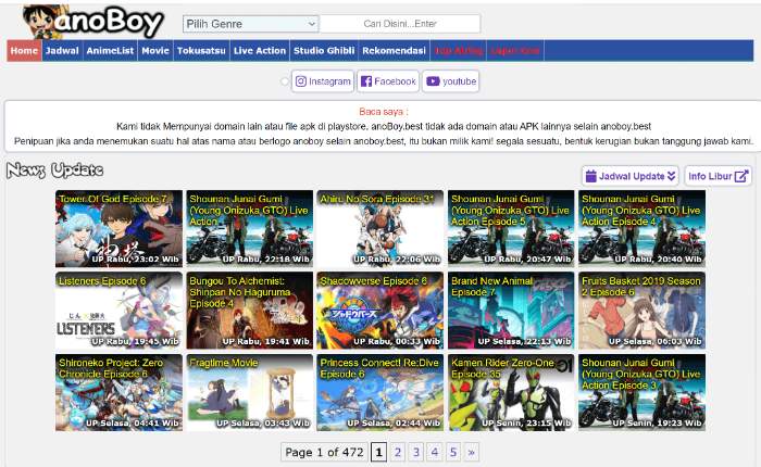 Pergantian Domain Situs Web Streaming Anime