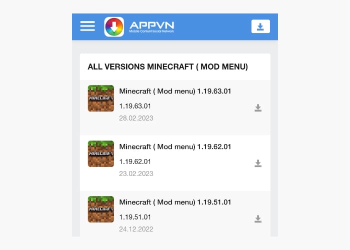 Appvn Minecraft